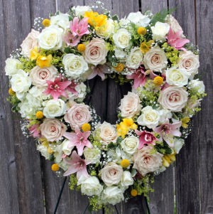 Dear Love Open Heart Wreath