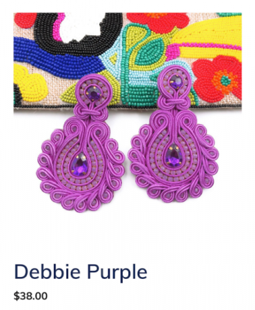 Debbie Purple Earrings