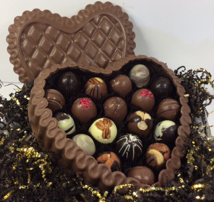 DeBrand premium milk chocolate heart Box Filled With Truffles