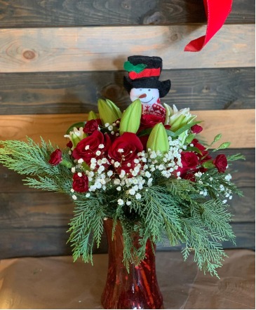 December Christmas Charity #1 Vase Arrangement  in Lakeside, CA | Finest City Florist