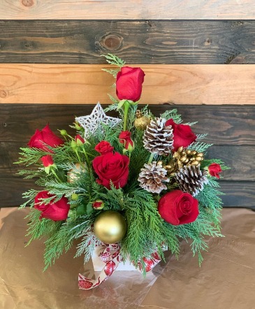 December Christmas Charity #2 Box Arrangement  in Lakeside, CA | Finest City Florist
