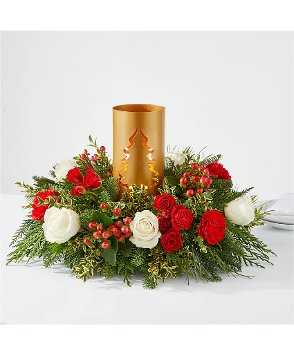 December Dreams Centerpiece fresh holiday flowers