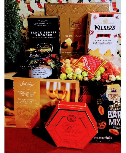 DECK THE HALLS. No alcohol. Sweet & Savoury treats basket