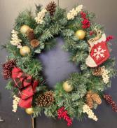 Decorated artificial wreath Artificial wreath