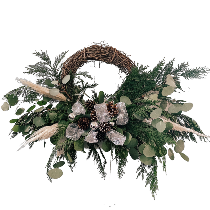 Decorated Grapevine Christmas Wreath Wreath