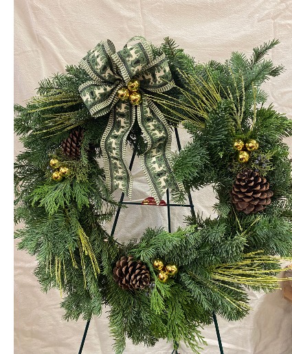 Decorated mixed pine Wreath Christmas