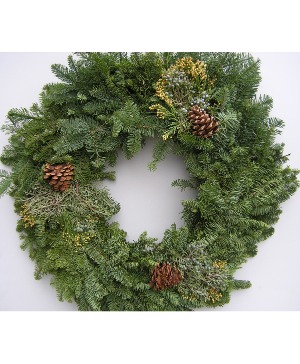 Decorated Noble Wreath 24" Christmas Wreath