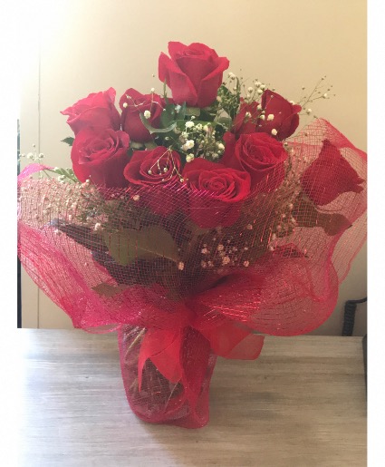 Decorated Vase with Red Roses you are Mine Red Roses in a Vase