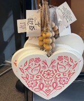 Decorative VD Wood Heart Ornament 