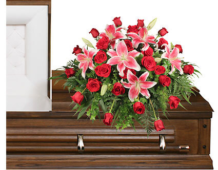 Funeral Flowers from Mansfields Petals and Sweets - your local