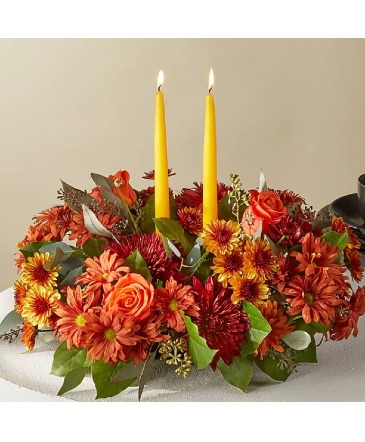 Fields of Europe Fall Centerpiece  in Granger, IN | Yellow Rose Florist And Flower Basket