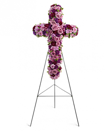 Deepest Faith Cross Funeral Flowers