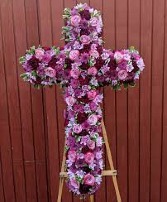 Deepest Faith  Standing Cross FHF-S56470 Funeral Standing Spray