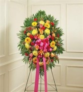 Deepest Sympathies Standing Spray - Bright Funeral
