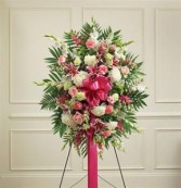 Deepest Sympathies Standing Spray - Pastel Funeral