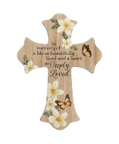 Deeply Loved Memorial Wall Cross