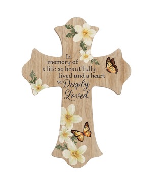 Deeply Loved Memorial Wall Cross