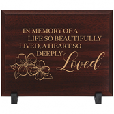 "Deeply Loved" Memorial Wood Plaque Sympathy Gift