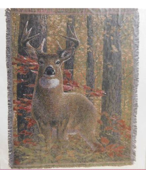 Deer in the Woods Throw Blanket/Throw