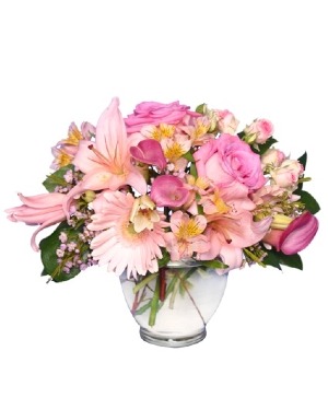 DELICATE AFFECTION Pink Floral Vase