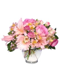 DELICATE AFFECTION Pink Floral Vase