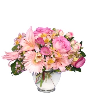 DELICATE AFFECTION Pink Floral Vase