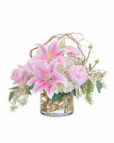 Delicate Beauty Breast Cancer Awareness Arrangement