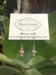 Delicate Sterling Silver Earrings  Gift 