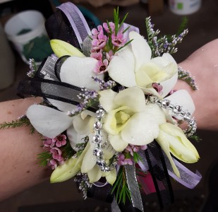 White Orchid Prom Wrist Corsage
