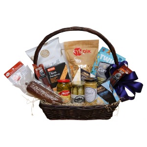 Meat and Cheese Gourmet Basket Gift Basket