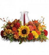  Delight-fall Centerpiece with Hurricane Lamp TFWEB589