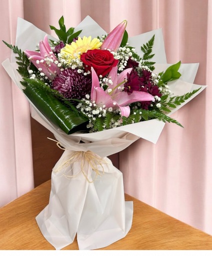Delightful Blooms  Wrapped Bouquet 