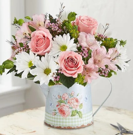 Delightful Day™ Bouquet pink and white flowers