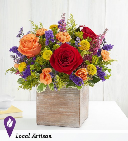 Delightful Joy Rustic Cube