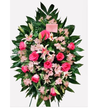 Delightful pink Standing Spray 