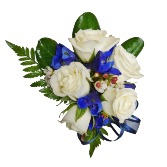 Delphinium Wrist Corsage floral
