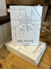 Delphos Map Decoration Piece 