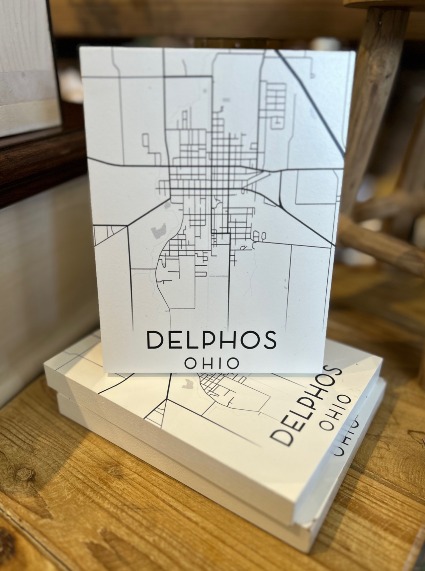 Delphos Map Decoration Piece