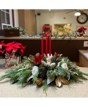 Deluxe Christmas Oval Centerpiece (Special #1) in Hellertown, PA | PONDELEK'S FLORIST Deluxe Christmas Oval Centerpiece (Special #1) in Hellertown, PA | PONDELEK'S FLORIST