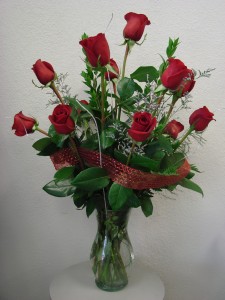 Deluxe Dozen Roses Vase Arrangement in Moore, OK | A New Beginning Florist Deluxe Dozen Roses Vase Arrangement in Moore, OK | A New Beginning Florist