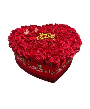 Deluxe Heart  Rose Arrangement