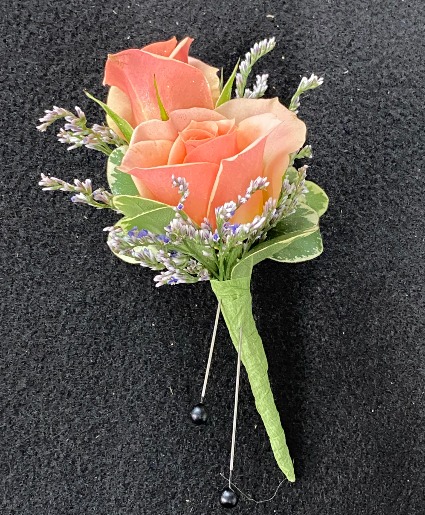 Deluxe Spray Rose Boutonniere Prom Flowers; choose your flower color