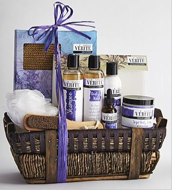 Denarii Lavender Spa Basket Gift Basket