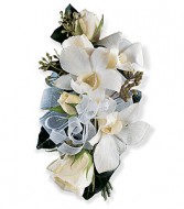 Dendrobium and Rose  corsage