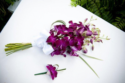 Dendrobium Orchid Hand Bouquet and Boutinere