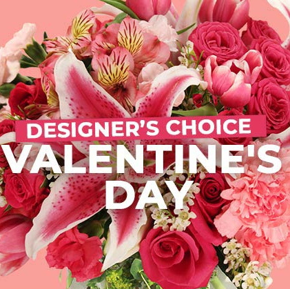Designer Choice Valentine Deluxe Fresh Flowers