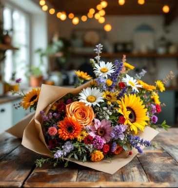 Designer Choice Loose Wrap Paper Wrapped Bouquet in Colorado Springs, CO | Enchanted Florist II Designer Choice Loose Wrap Paper Wrapped Bouquet in Colorado Springs, CO | Enchanted Florist II
