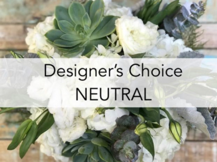 Designer choice - neutral colors Vase- bouquet