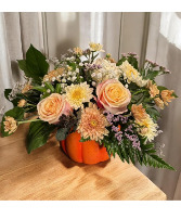  Designer choice - Orange Pumpkin Vase arrangement