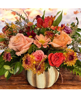 Designer Choice Pumpkin arrangement Vase arrangement